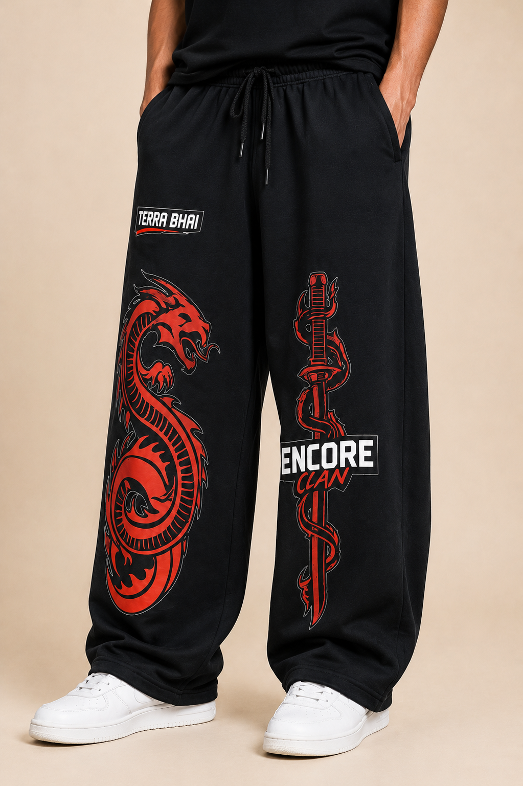 Dragon Reign Baggy Trackpants - Image 4