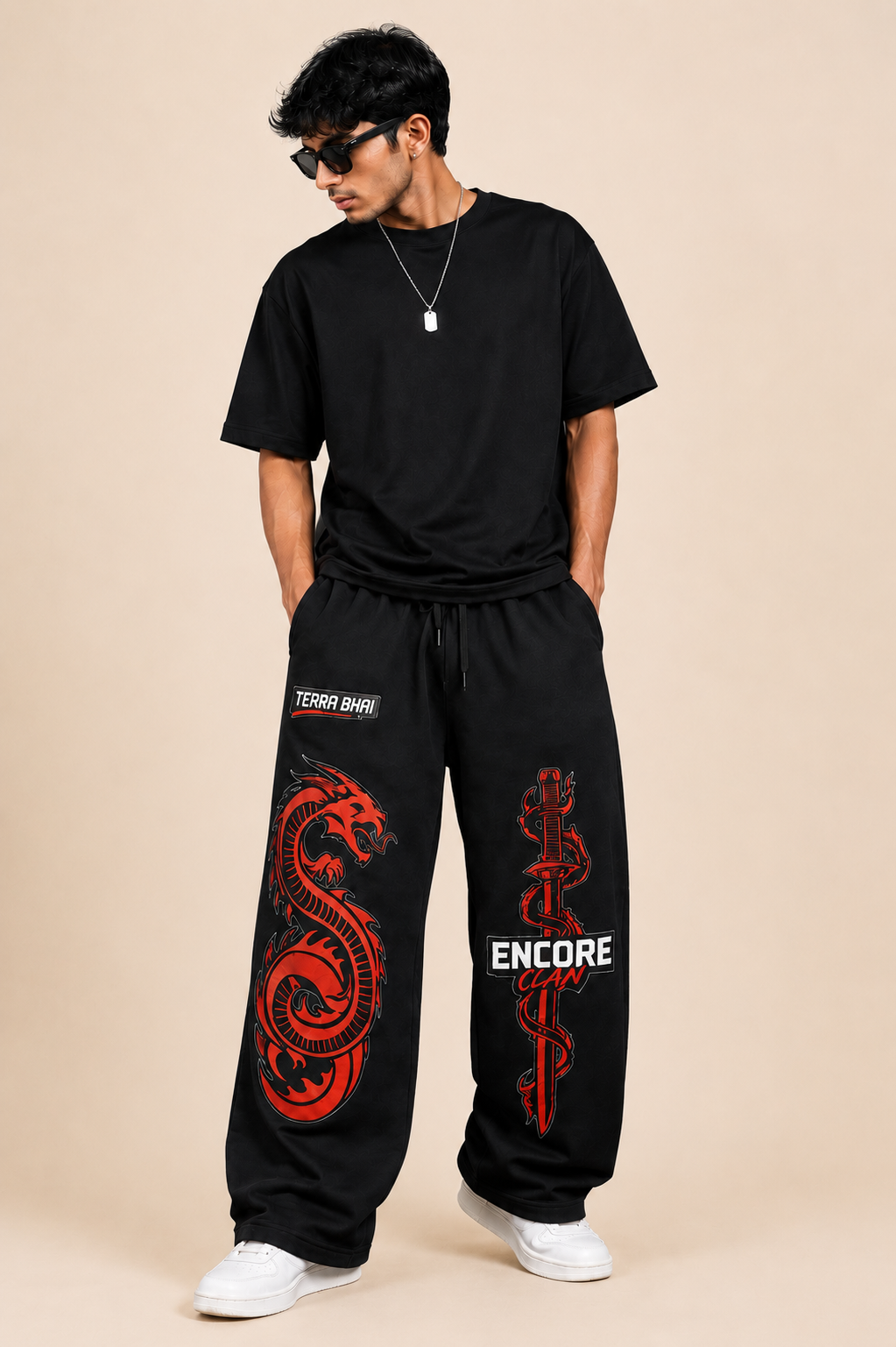 Dragon Reign Baggy Trackpants - Image 3