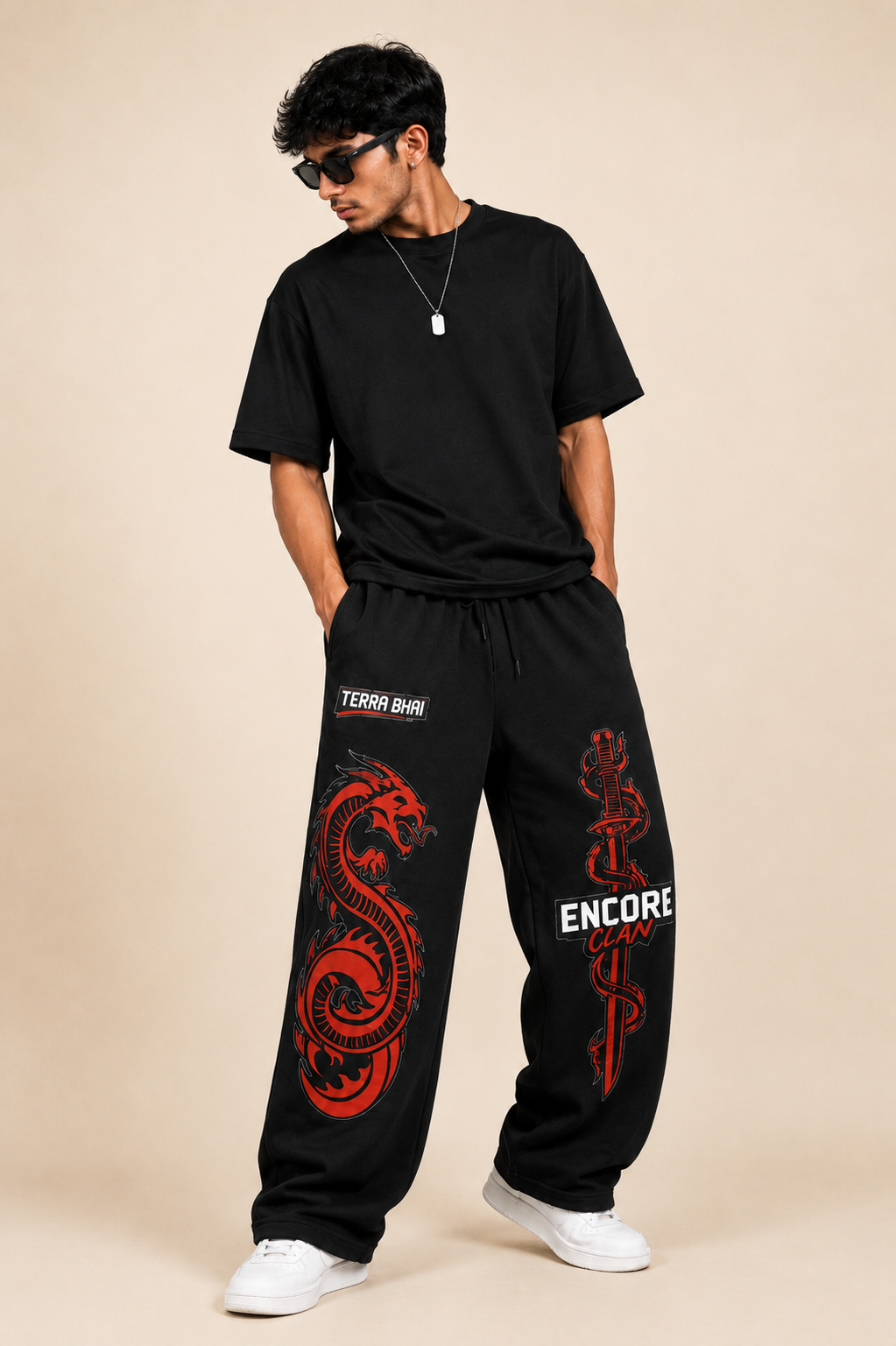 Dragon Reign Baggy Trackpants - Image 2