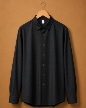 Brandz Home Midnight Luxe Textured Full Sleeve Shirt