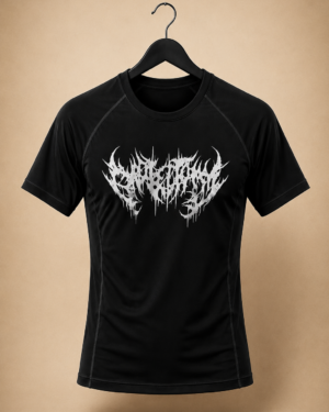 Void-Script Black Compression Tee