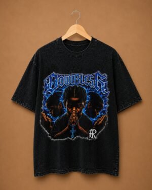 Brandz Home Double Bless Acid Wash Oversized Graphic Tee