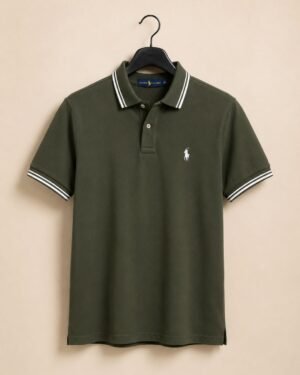Ralph Lauren Signature Olive Tipped Polo T-Shirt