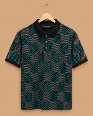 Louis Vuitton Premium Monogram Checkered Polo Tshirt