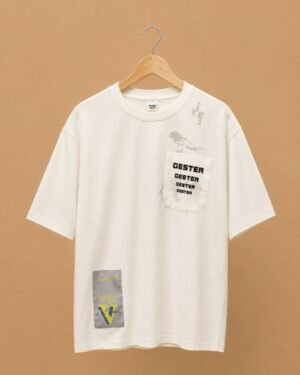 Brandz Home Ivory Utility Pocket Oversized T-Shirt – Off White