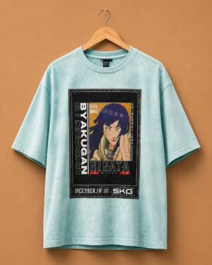 Brandz Home Hinata Legacy Acid Wash Oversized T-Shirt – Ice Blue