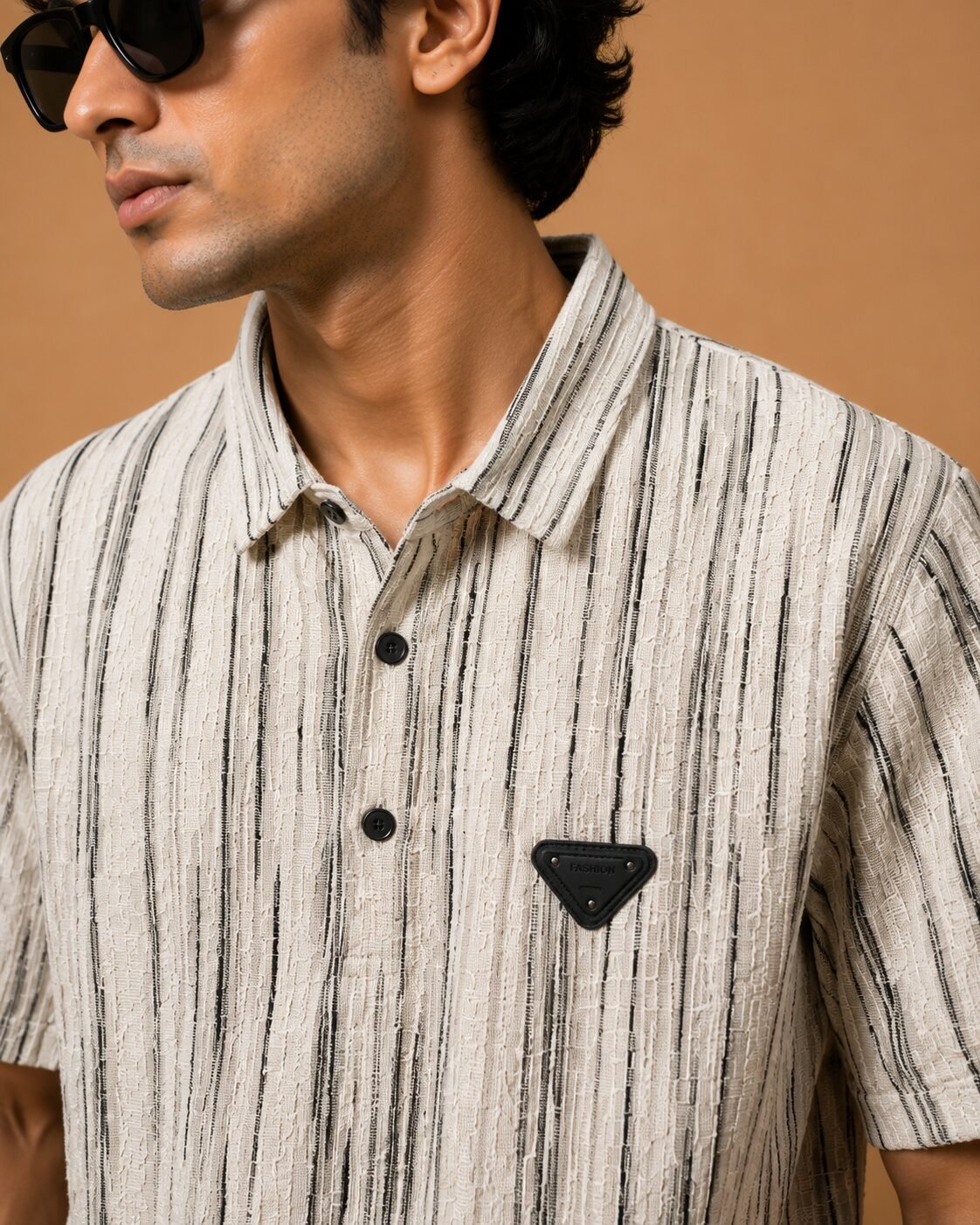 ChatGPT Image Jul 22, 2026, 12_18_40 PM Brandz Home Imported Premium Textured Stripe Polo T-Shirt for Men - Image 3