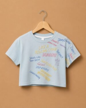 Brandz Home Sky Vibes Graphic Baby Tee for Women