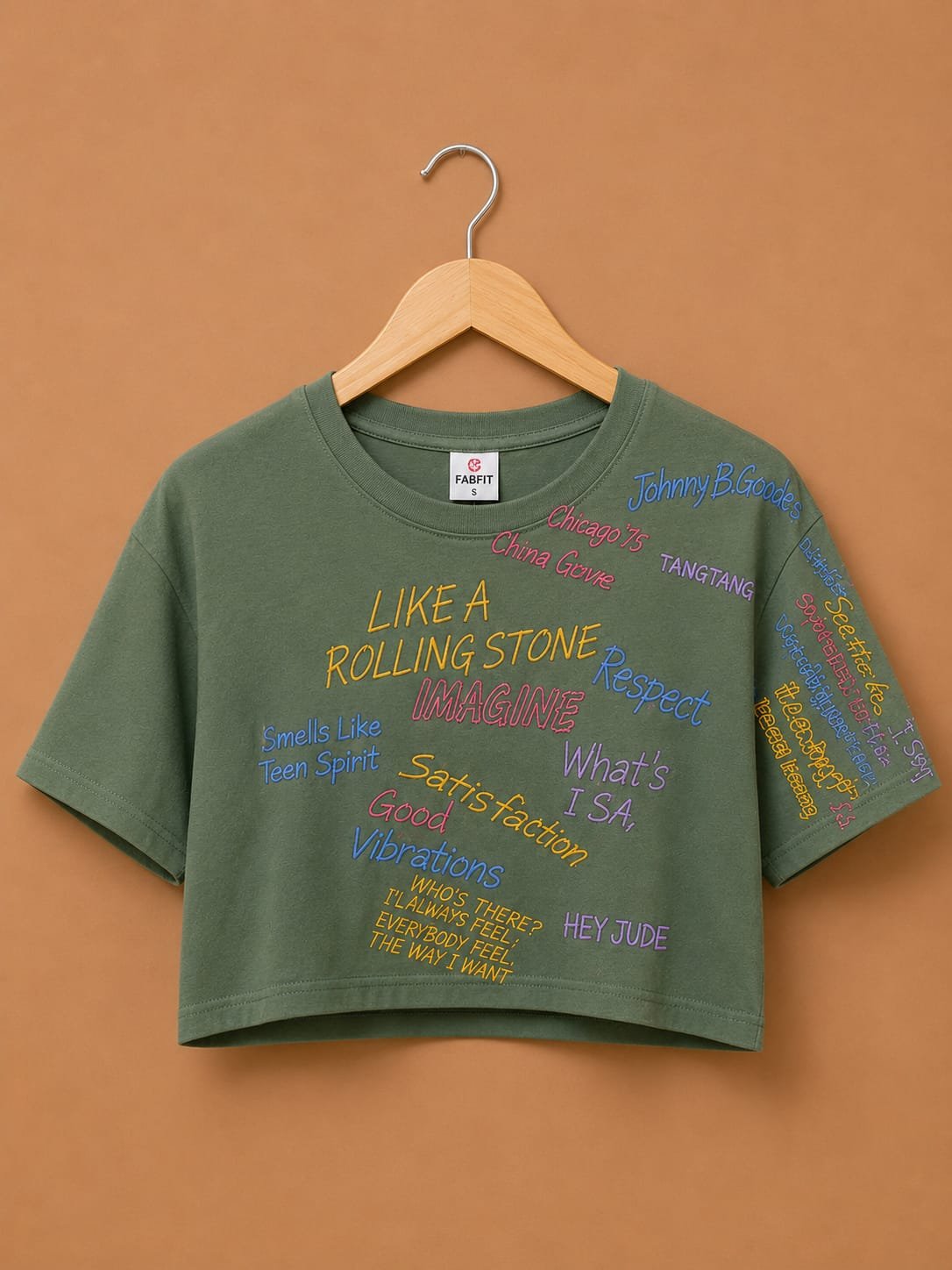 WhatsApp Image 2026-07-22 at 4.04.46 PM (1) Brandz Home Olive Echo Graphic Baby Tee for Women