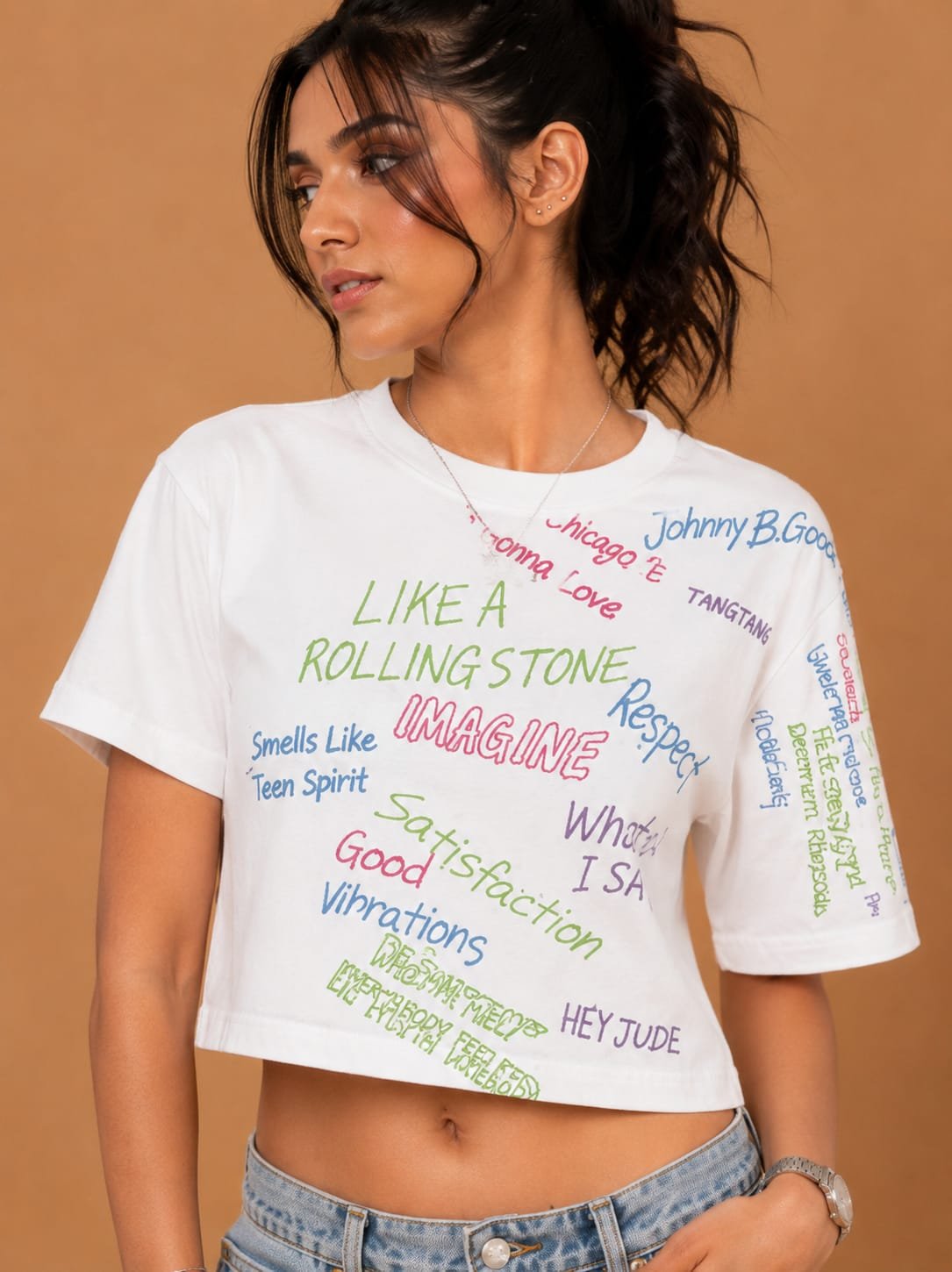 WhatsApp Image 2026-07-22 at 4.04.48 PM Brandz Home White Urban Lyrics Oversized Crop Tee for Women - Image 3