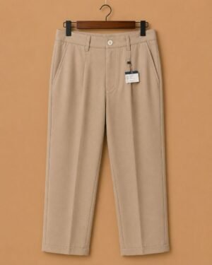Brandz Home Men's Premium Beige Relaxed Straight Fit Casual Trousers
