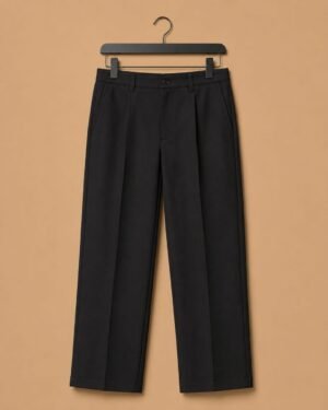 Brandz Home Men's Premium Black Straight Fit Casual Trousers