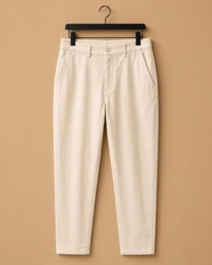 Brandz Home Men's Premium Off-White Relaxed Fit Pleated Trousers