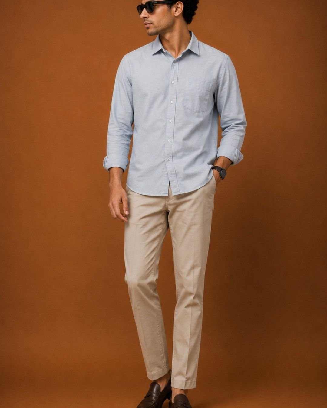 WhatsApp Image 2026-07-24 at 17.50.12 (3) LINEN CLUB Premium Cotton Solid Full Sleeve Shirt – Sky Blue - Image 2