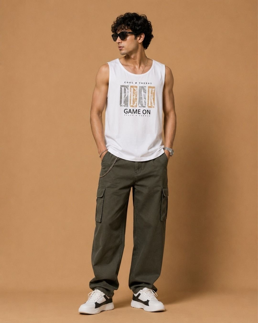 WhatsApp Image 2026-07-24 at 17.50.34 (2) ONE SKY Peak Game On Graphic Sleeveless Tank – White - Image 3