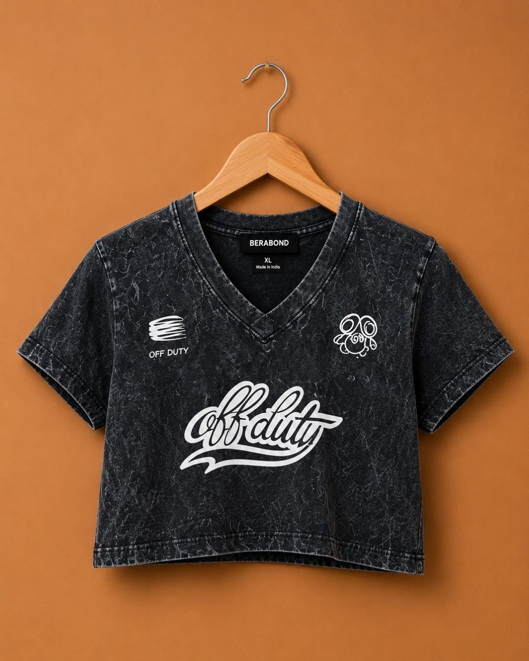 WhatsApp Image 2026-07-24 at 2.14.02 PM Brandz Home Women's Acid Wash Off Duty Graphic V-Neck Crop T-Shirt