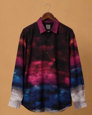 Rare Rabbit Premium Abstract Gradient Full Sleeve Shirt