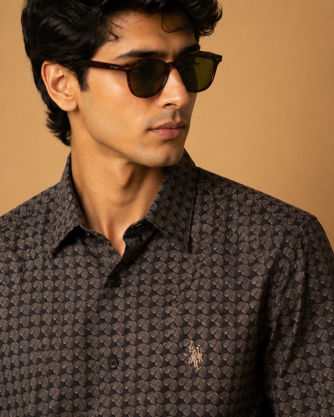 WhatsApp Image 2026-07-27 at 1.57.05 PM (1) U.S. Polo Assn. Premium Charcoal Geometric Printed Cotton Full Sleeve Shirt - Image 3