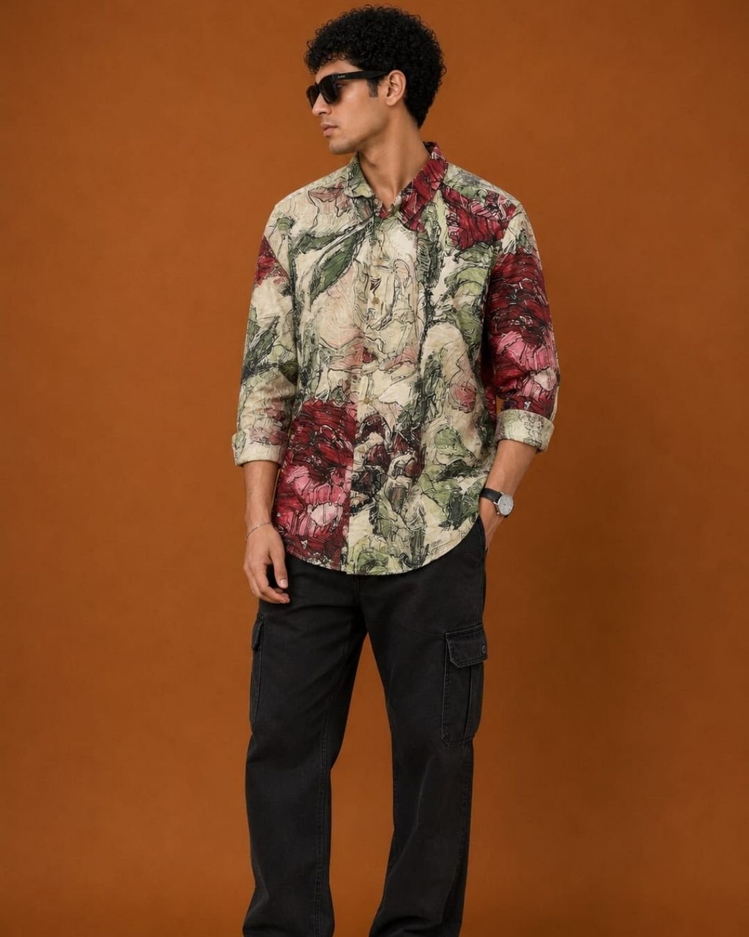 WhatsApp Image 2026-07-27 at 1.57.29 PM (2) Mufti Premium Botanical Floral Print Full Sleeve Casual Shirt - Image 2