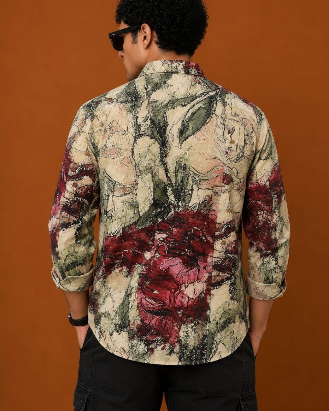 WhatsApp Image 2026-07-27 at 1.57.30 PM Mufti Premium Botanical Floral Print Full Sleeve Casual Shirt - Image 4