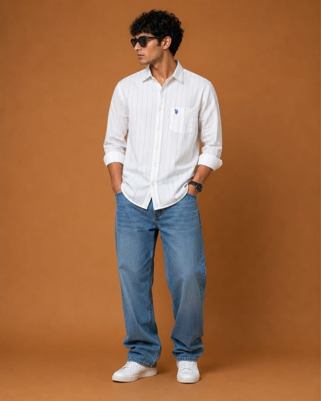 WhatsApp Image 2026-07-27 at 1.57.32 PM U.S. Polo Assn. Premium White Pinstripe Full Sleeve Shirt - Image 2