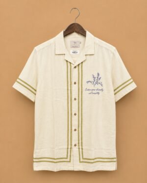 7ALT Relaxed Fit Embroidered Resort Shirt
