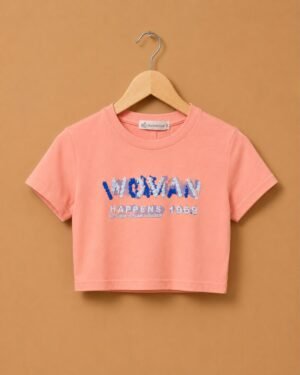 Brandz Home Blush Bloom Graphic Baby Tee for Women