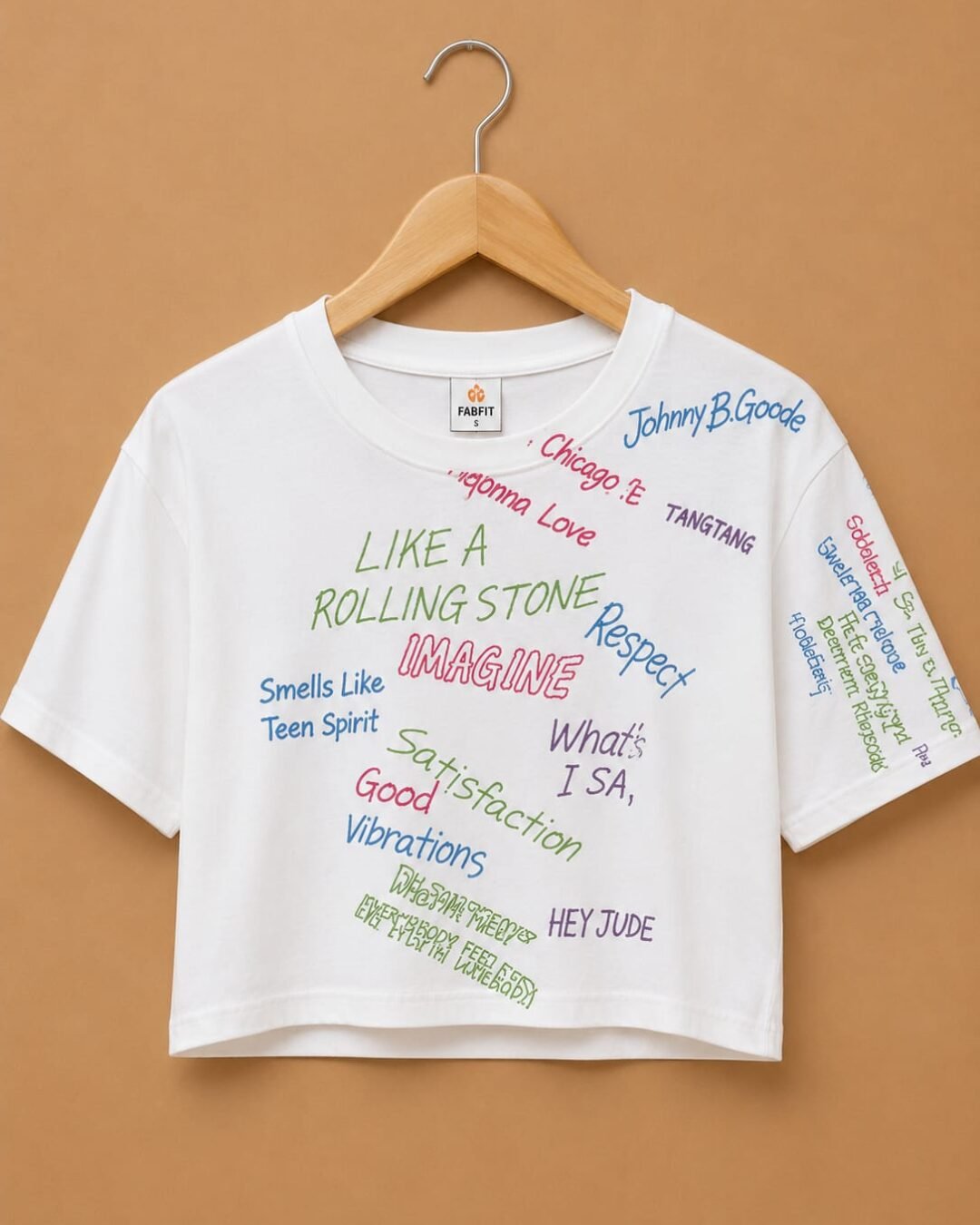 brandz home website images for mens section (45) Brandz Home White Urban Lyrics Oversized Crop Tee for Women