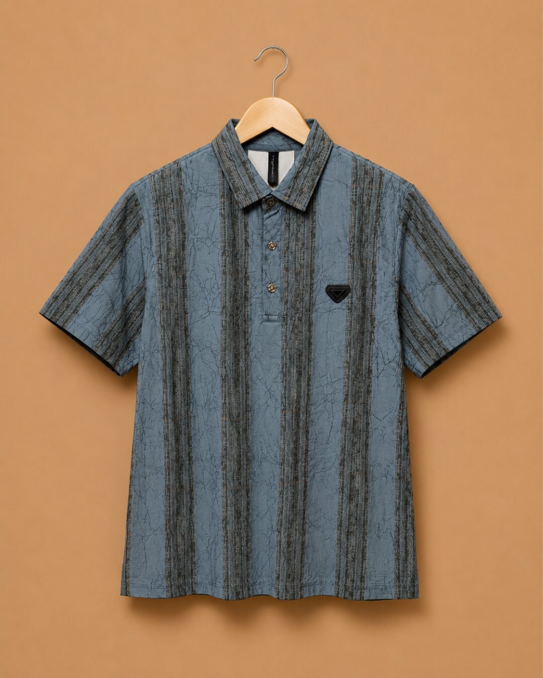 brandz home website images for mens section (45) Brandz Home Imported Premium Grey Textured Vertical Stripe Polo T-Shirt for Men