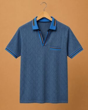 Brandz Home Imported Premium Diamond Textured Polo T-Shirt for Men