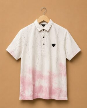 Brandz Home Imported Premium Marble Textured Polo T-Shirt for Men