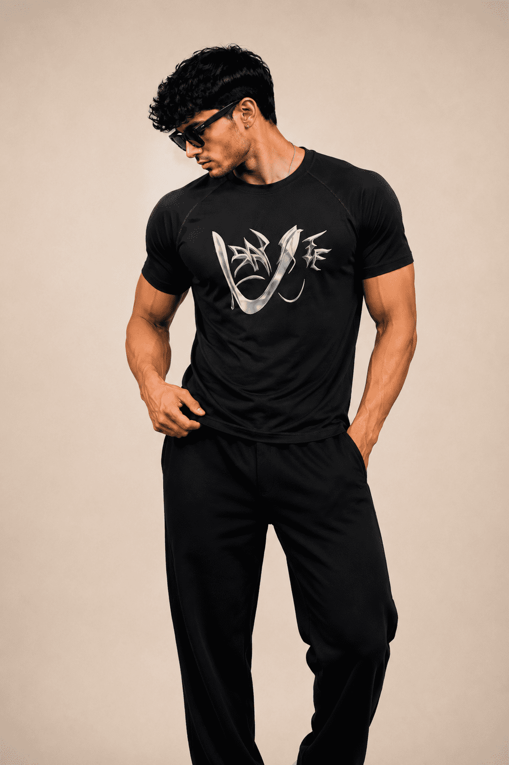 Chrome Venom Black Compression Tee - Image 3