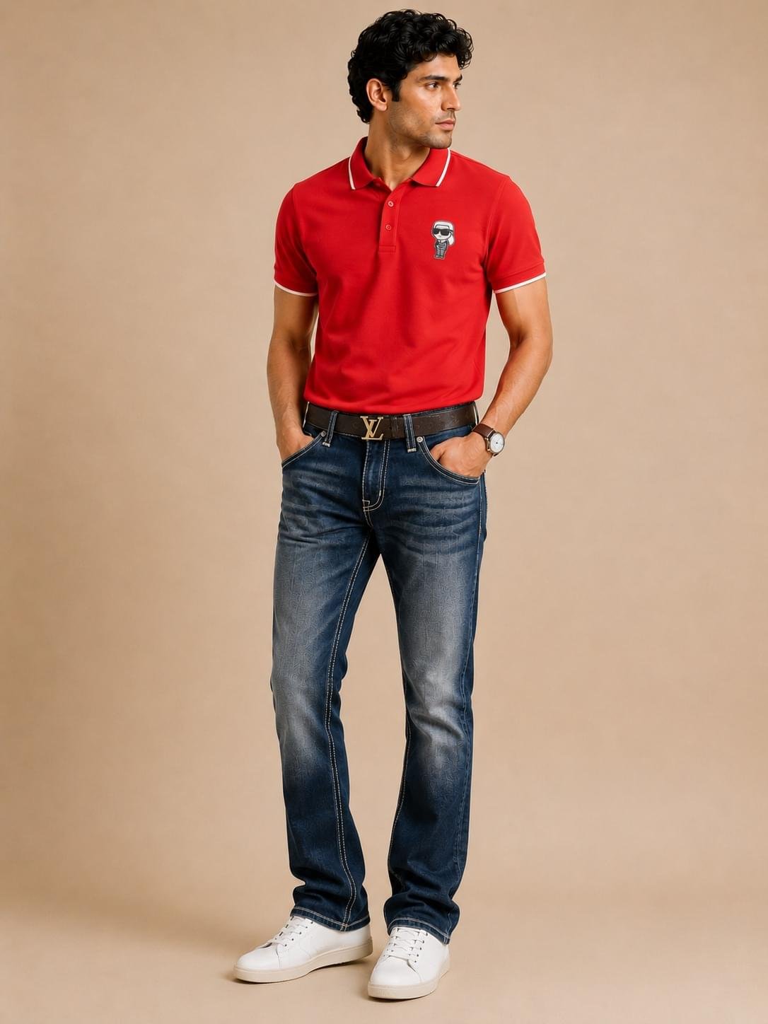 WhatsApp Image 2026-05-19 at 15.56.33 Karl Lagerfeld Paris Crimson Icon Premium Polo T-Shirt - Image 5