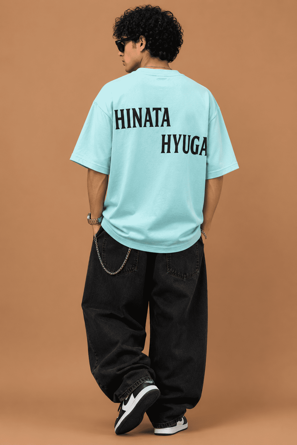 Brandz Home Hinata Legacy Acid Wash Oversized T-Shirt – Ice Blue - Image 4