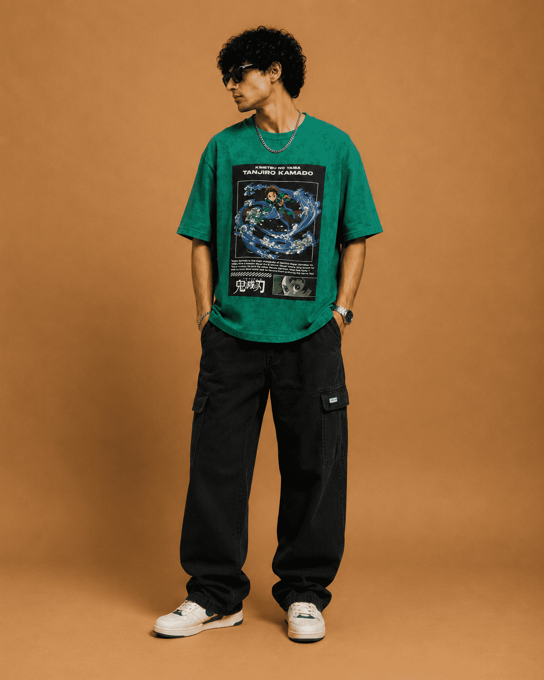 Amiri Tanjiro Acid Wash Oversized Graphic T-Shirt - Image 2