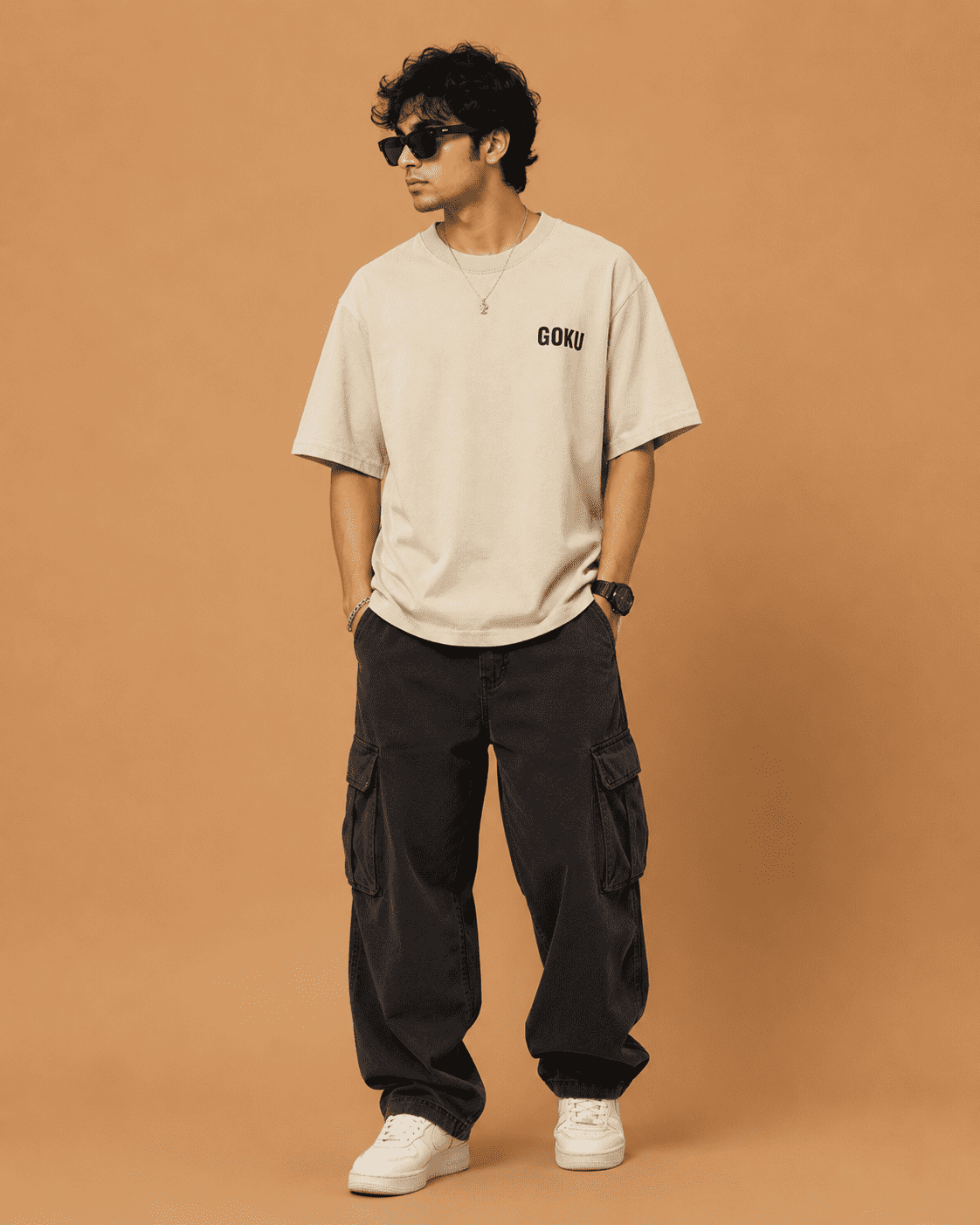 Dragon Ball Goku Oversized Back Graphic T-Shirt for Men - Image 4