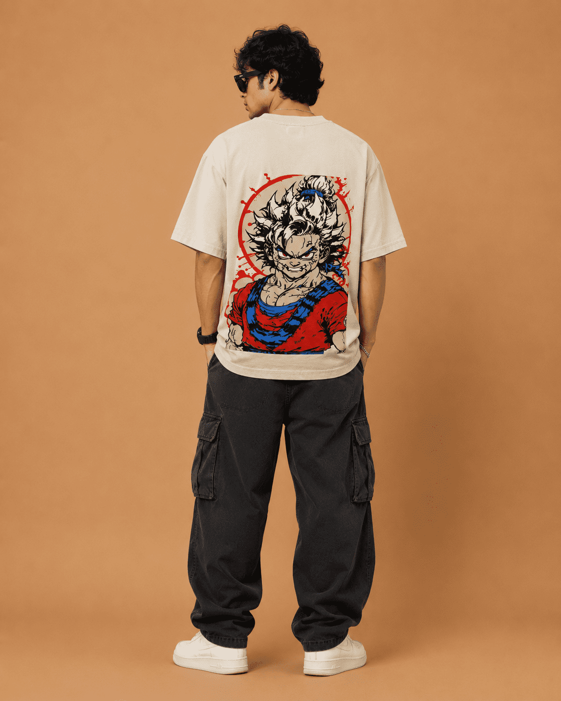 Dragon Ball Goku Oversized Back Graphic T-Shirt for Men - Image 3