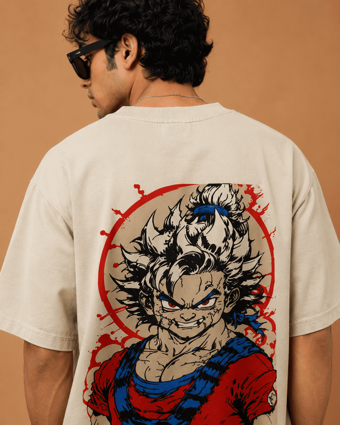 Dragon Ball Goku Oversized Back Graphic T-Shirt for Men - Image 2