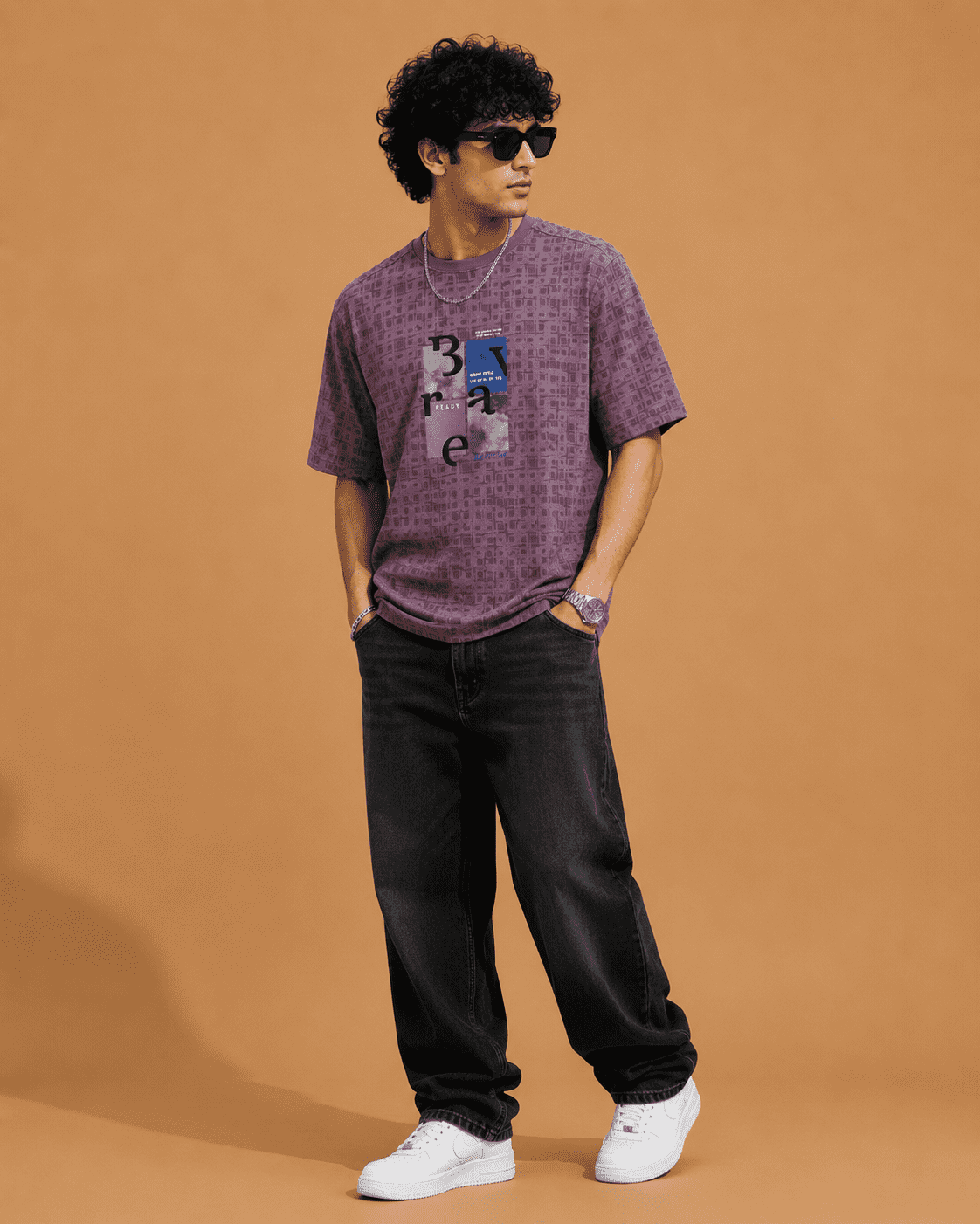 ChatGPT Image Jun 27, 2026, 04_23_10 PM Brandz Home Urban Grid Graphic Oversized T-Shirt – Purple - Image 2