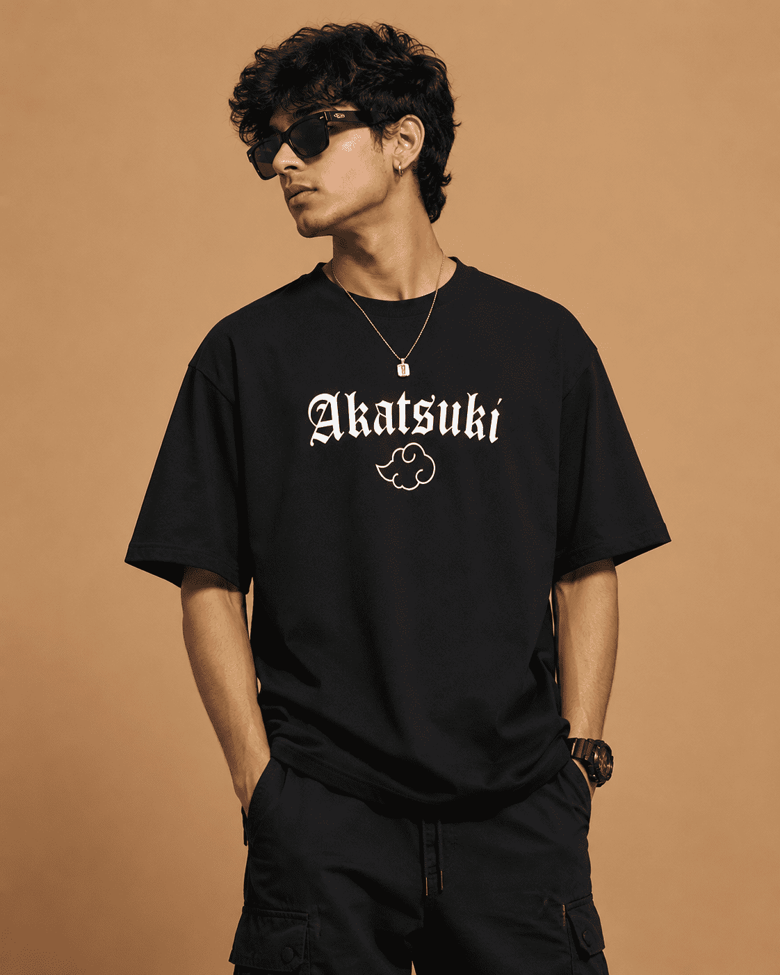 Brandz Home Akatsuki Shadow Oversized T-Shirt – Black - Image 4
