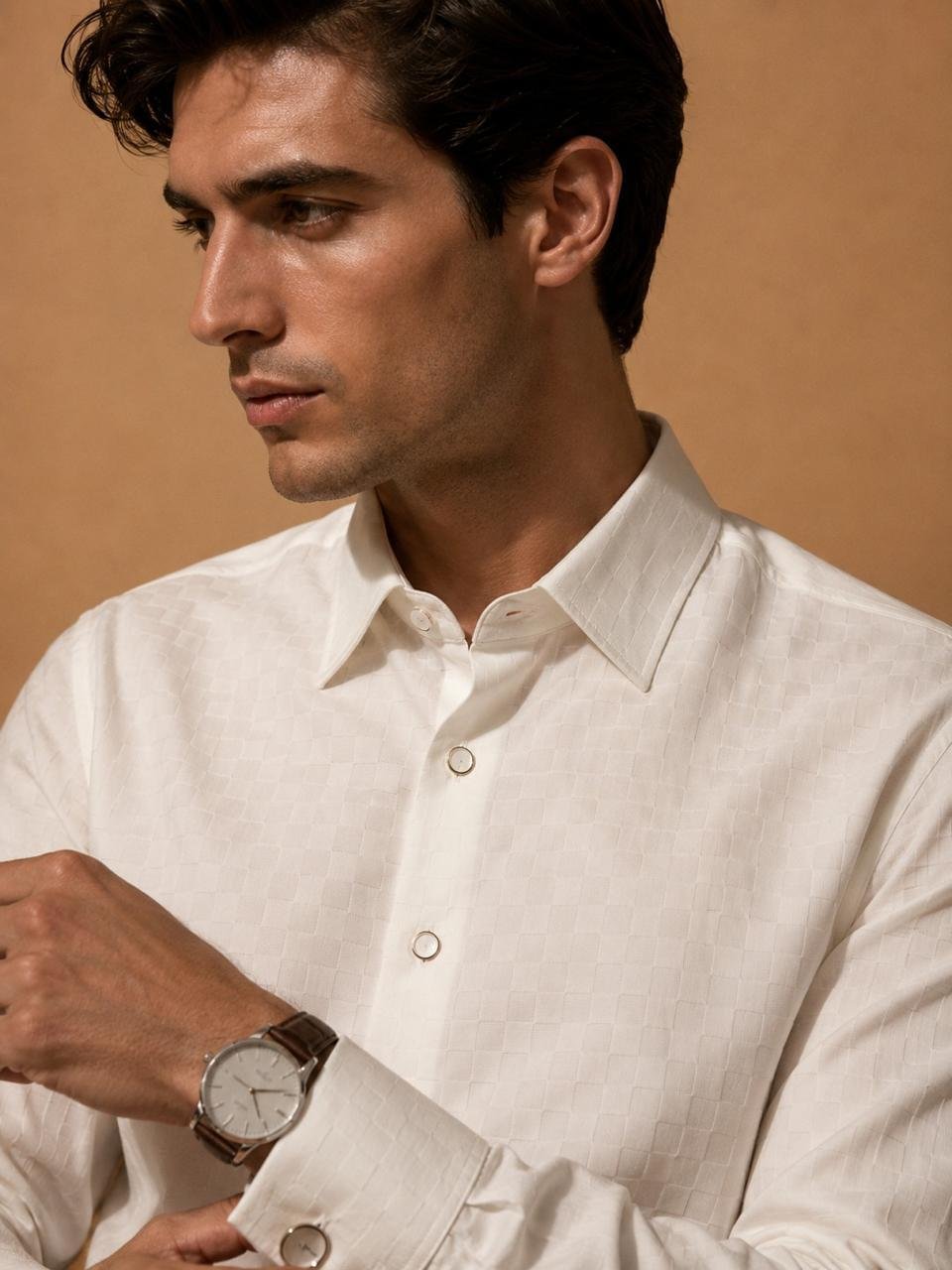 WhatsApp Image 2026-06-09 at 12.21.58 (1) White Textured Premium Formal Shirt - Image 2