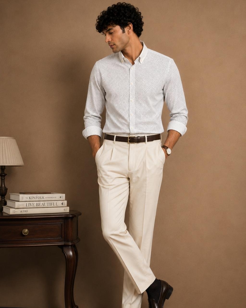 Invictus White Micro Dot Premium Shirt - Image 3