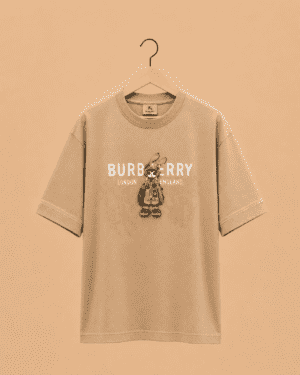 Burberry Beige Detachable Patch Premium T-Shirt
