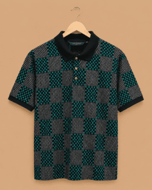Louis Vuitton Premium Monogram Checkered Polo Tshirt