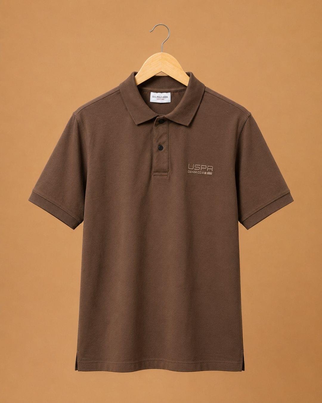 U.S. Polo Assn. Mocha Heritage Premium Polo T-Shirt