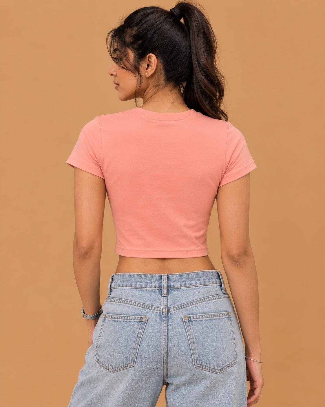 Brandz Home Blush Bloom Graphic Baby Tee for Women - Image 4
