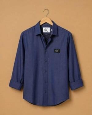 Calvin Klein Premium Solid Navy Full Sleeve Shirt
